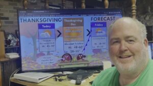 Thanksgiving temperatures should be ideal, but be prepared for snow (already?) on Sunday