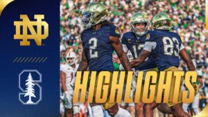 Hannibal’s Williams waits through rain delay to score first collegiate touchdown for Notre Dame